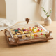 Wooden & Acrylic Two-Section Serving Platter